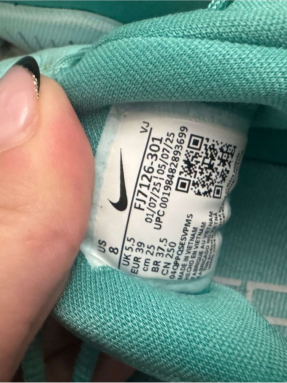 Nike Women's Metcon Teal-Mint Athletic Running Shoes - Picture 4 of 4